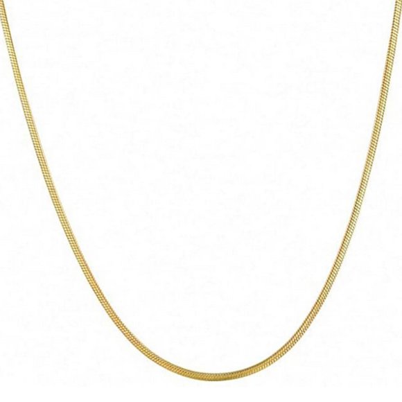Elegant 23" 18K Gold Plated Thin Snake Chain Necklace - Picture 2 of 4